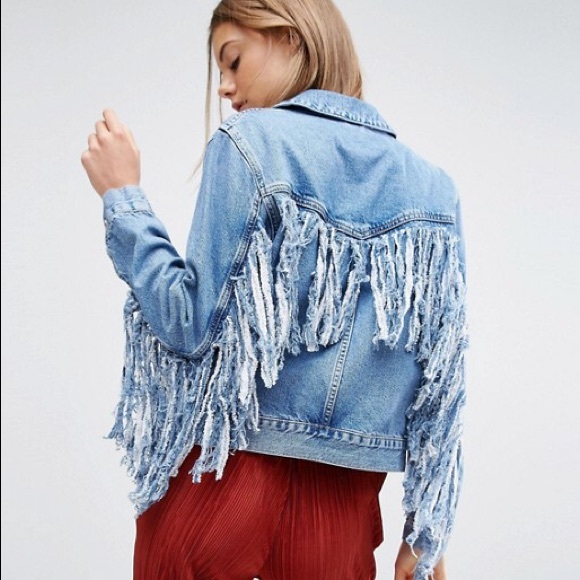ASOS Jackets & Blazers - Fringe Denim Jacket